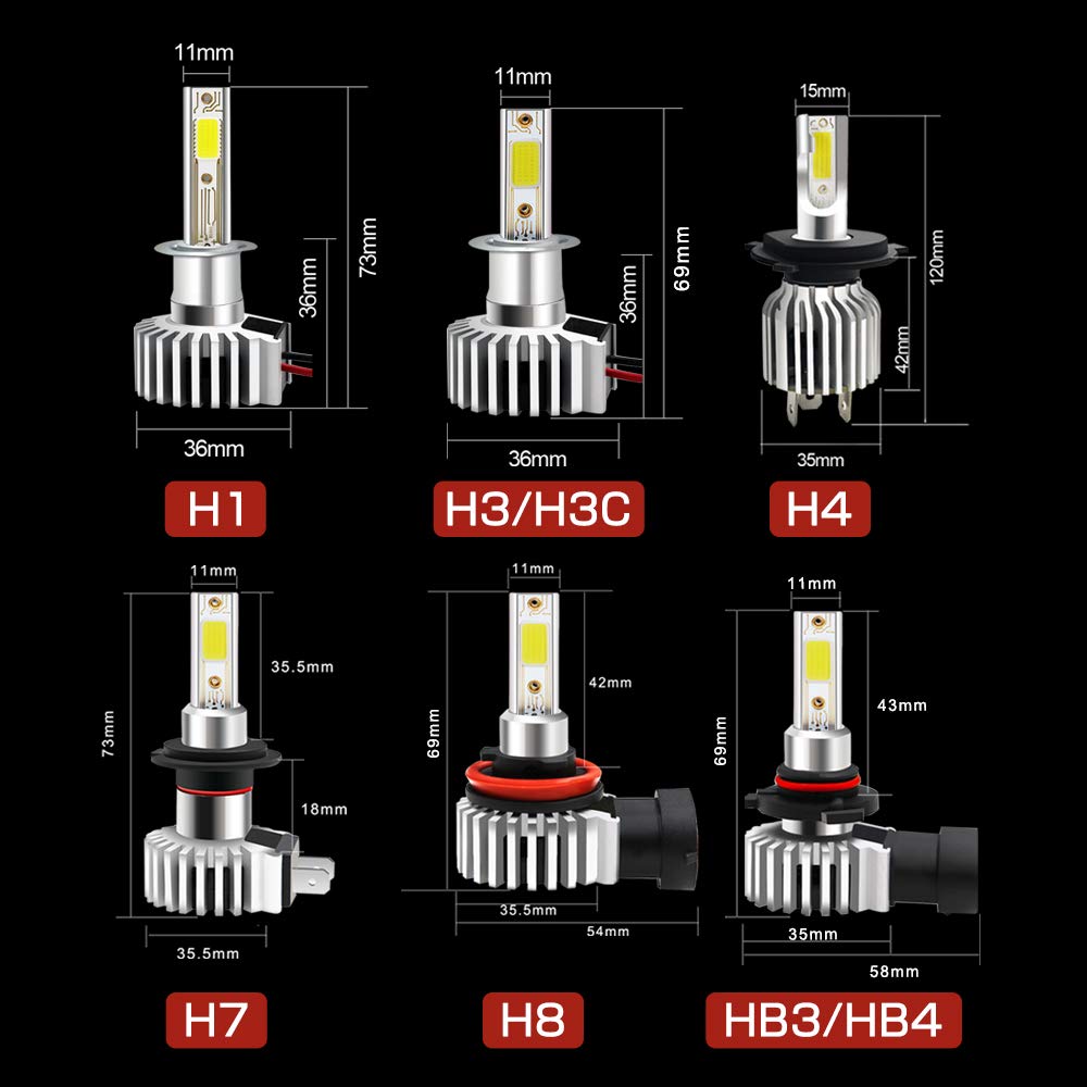 JSB_dai.様 WS55-H11/HB3/HB4 LED H4 H1 H3 H7 H11 HB3 HB4 ヘッドライト フォグランプ 明るい